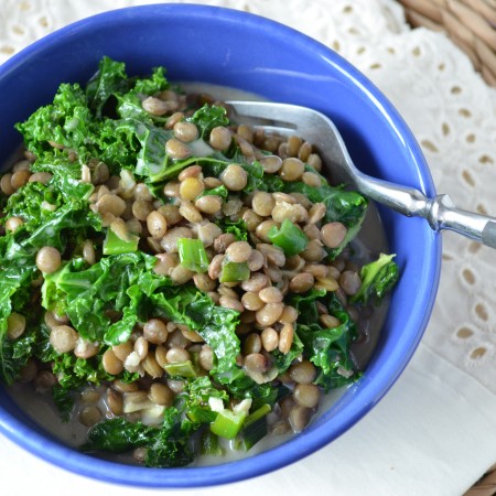 Thai Coconut Lentils with Kale | coffeeandquinoa.com