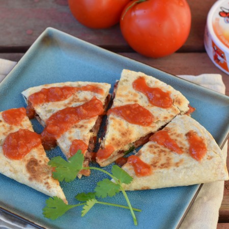 Chipotle Black Bean and Tomato Quesadillas