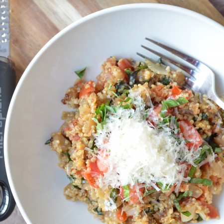 Eggplant Parmesan Quinoa Risotto