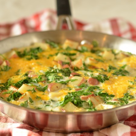 Lemony Rainbow Chard Egg White Frittata