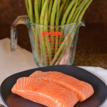 Crispy Pan-Seared Salmon with Rhubarb Sauce