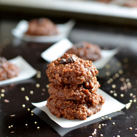 No-Bake Chocolate Peanut Butter Quinoa Cookies