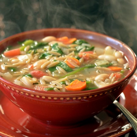 Easy Italian Orzo and White Bean Soup