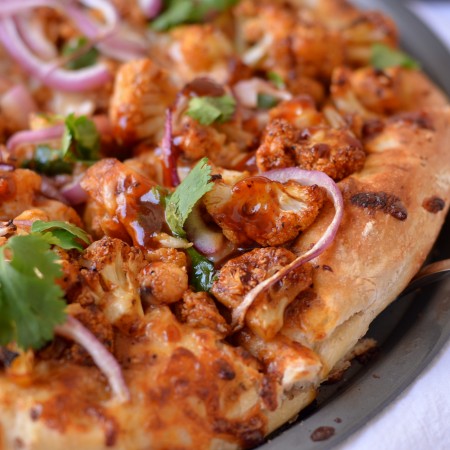 BBQ Cauliflower Pizza