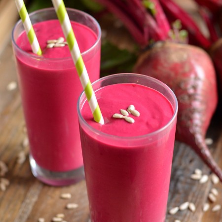 Shocking Pink Sunbutter Smoothie