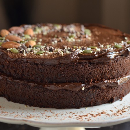 Fudgy Chocolate Beet Cake with Chocolate Avocado Frosting (Vegan + GF)